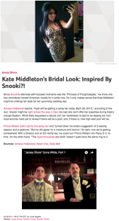 Kate Middleton’s Bridal Look Inspired By Snooki?!